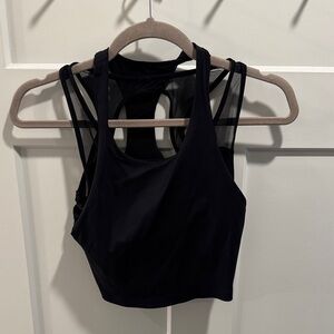 lululemon athletica Midnight Black Strappy Crop Top